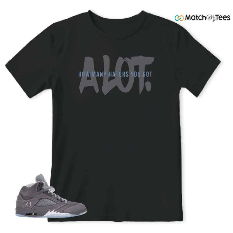 NIKE AIR JORDAN 5 WOLF GREY SNEAKER Matching Tees t-shirt