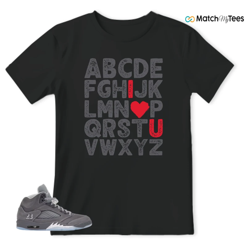 NIKE AIR JORDAN 5 WOLF GREY SNEAKER Matching Tees t-shirt