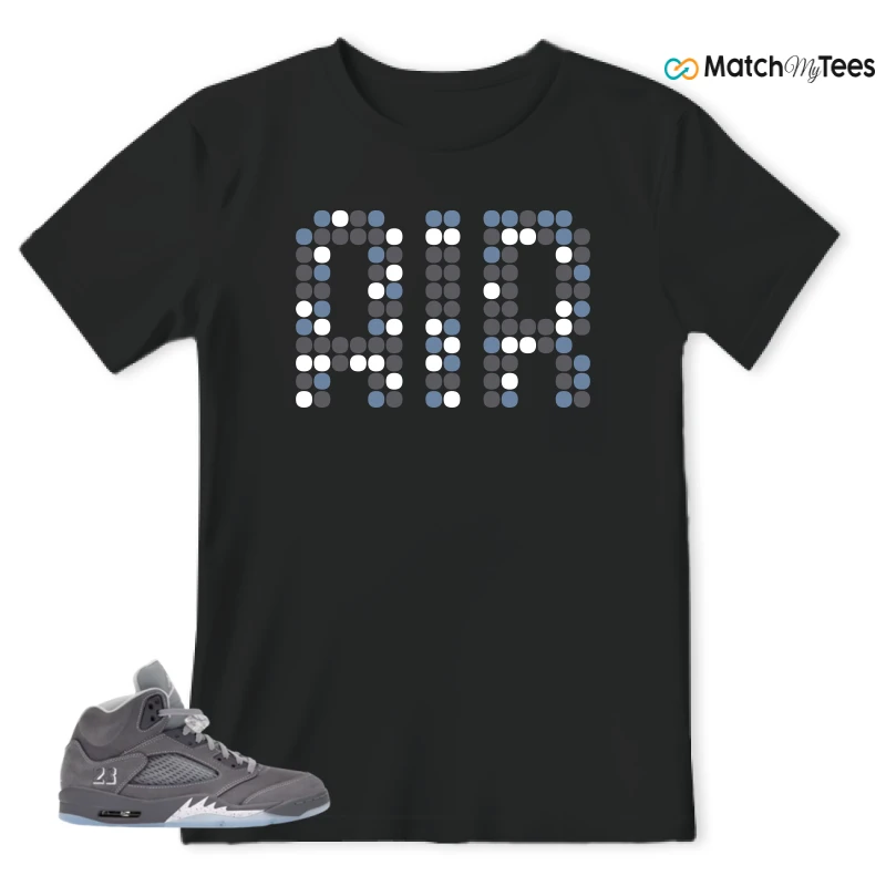 NIKE AIR JORDAN 5 WOLF GREY SNEAKER Matching Tees t-shirt