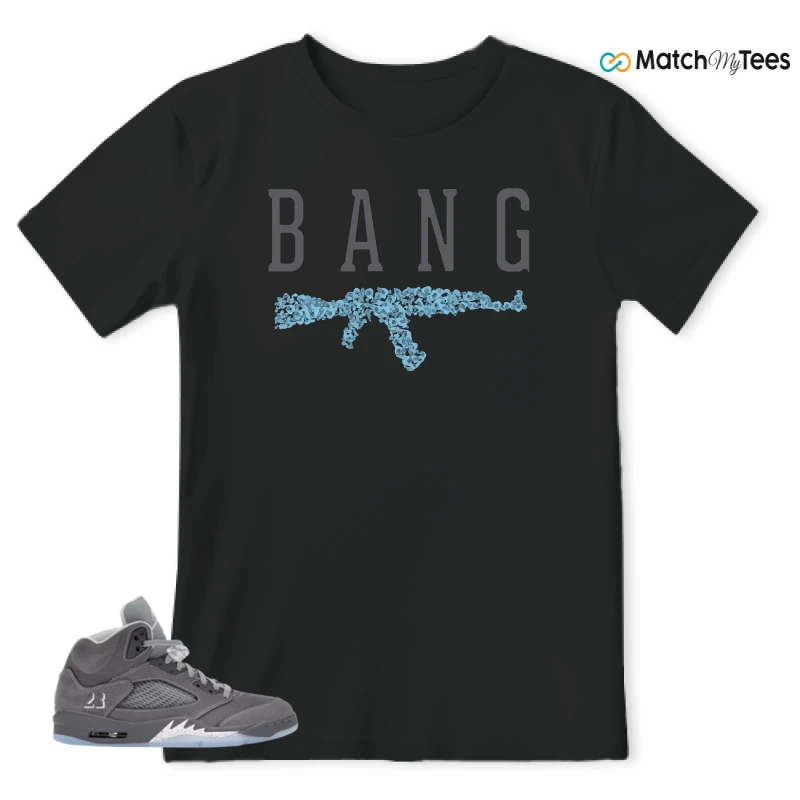 NIKE AIR JORDAN 5 WOLF GREY SNEAKER Matching Tees t-shirt