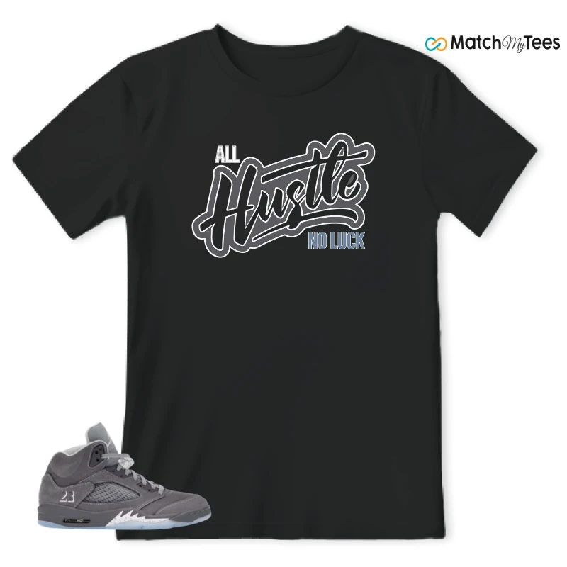 NIKE AIR JORDAN 5 WOLF GREY SNEAKER Matching Tees t-shirt