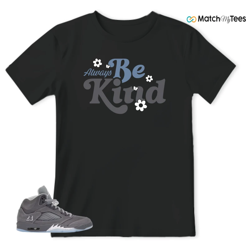 NIKE AIR JORDAN 5 WOLF GREY SNEAKER Matching Tees t-shirt