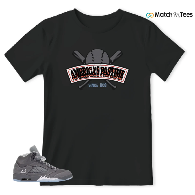 NIKE AIR JORDAN 5 WOLF GREY SNEAKER Matching Tees t-shirt