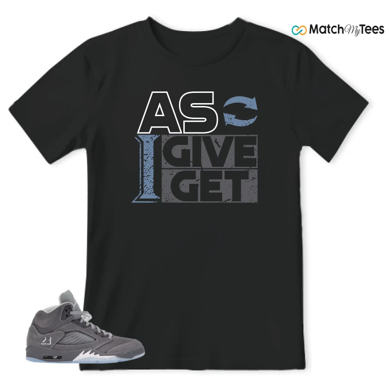 NIKE AIR JORDAN 5 WOLF GREY SNEAKER Matching Tees t-shirt