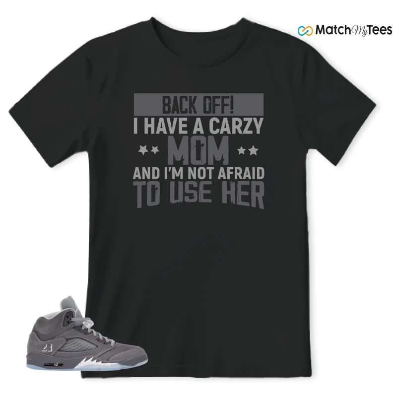 NIKE AIR JORDAN 5 WOLF GREY SNEAKER Matching Tees t-shirt