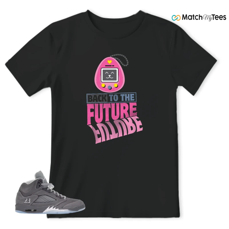 NIKE AIR JORDAN 5 WOLF GREY SNEAKER Matching Tees t-shirt