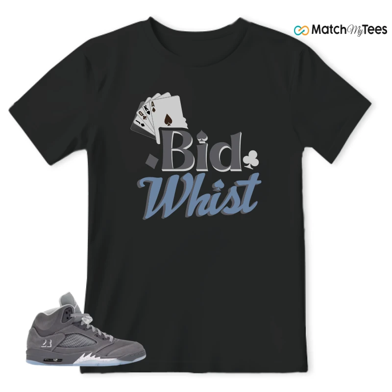 NIKE AIR JORDAN 5 WOLF GREY SNEAKER Matching Tees t-shirt