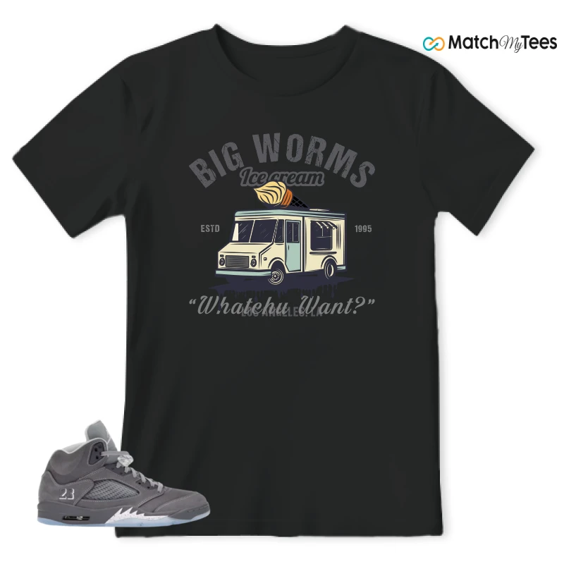 NIKE AIR JORDAN 5 WOLF GREY SNEAKER Matching Tees t-shirt