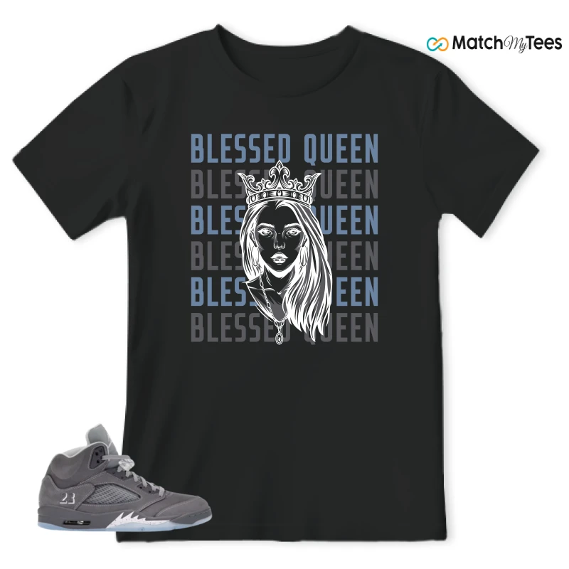 NIKE AIR JORDAN 5 WOLF GREY SNEAKER Matching Tees t-shirt
