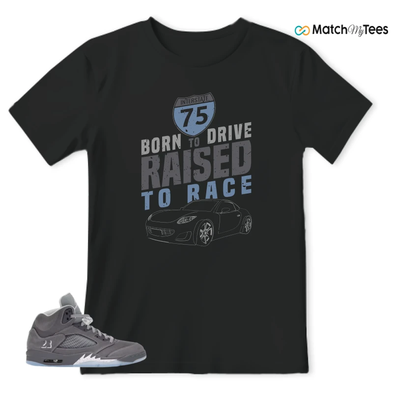 NIKE AIR JORDAN 5 WOLF GREY SNEAKER Matching Tees t-shirt