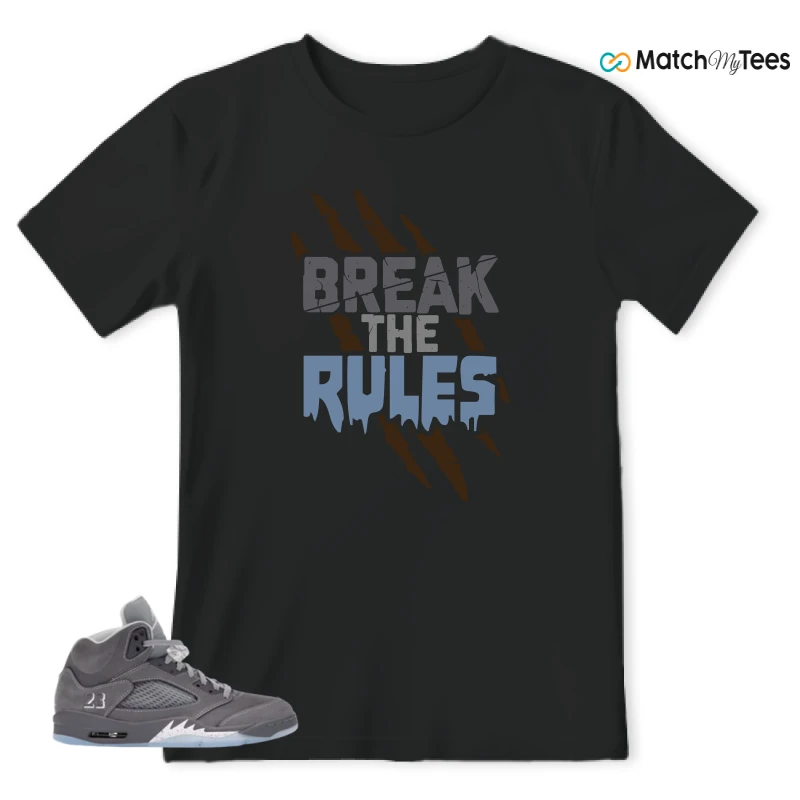NIKE AIR JORDAN 5 WOLF GREY SNEAKER Matching Tees t-shirt