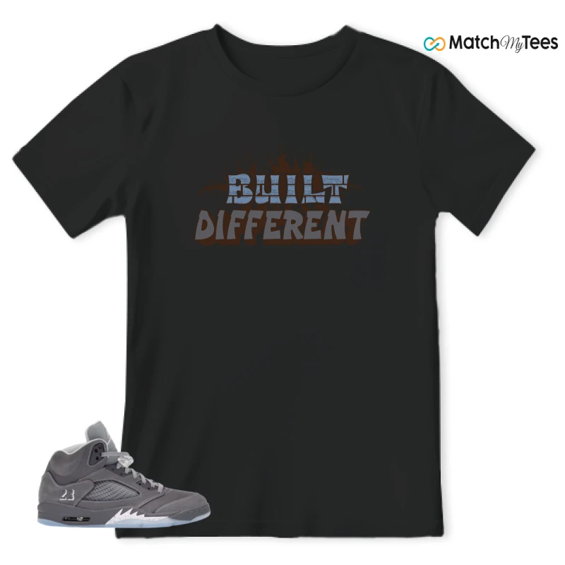 NIKE AIR JORDAN 5 WOLF GREY SNEAKER Matching Tees t-shirt