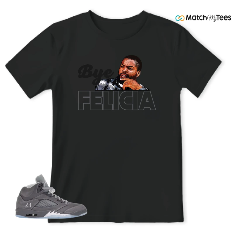 NIKE AIR JORDAN 5 WOLF GREY SNEAKER Matching Tees t-shirt