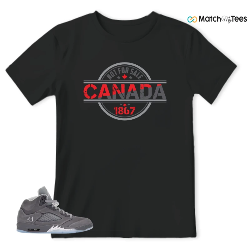 NIKE AIR JORDAN 5 WOLF GREY SNEAKER Matching Tees t-shirt