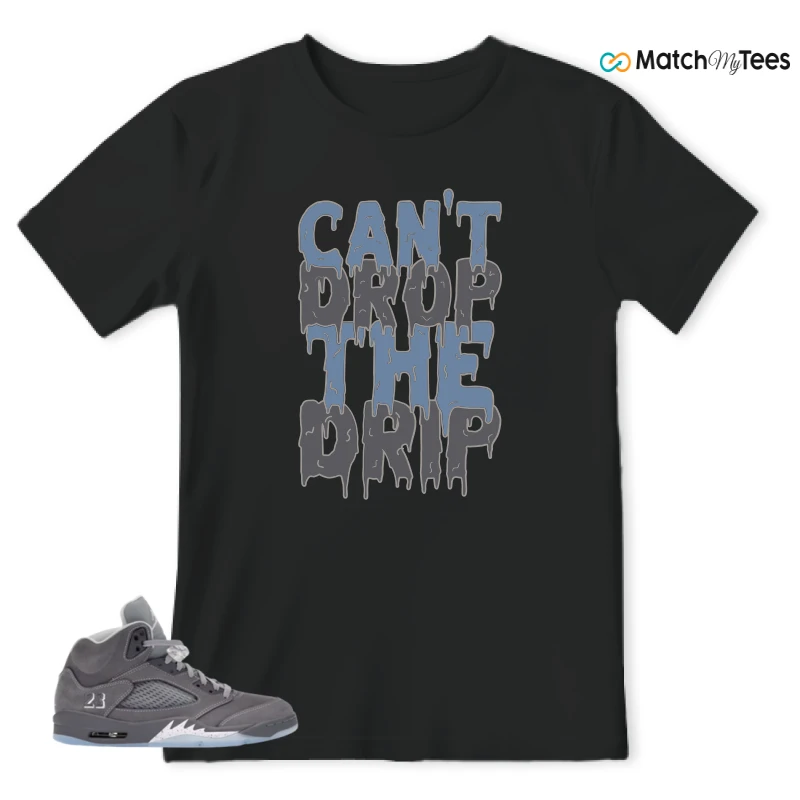 NIKE AIR JORDAN 5 WOLF GREY SNEAKER Matching Tees t-shirt