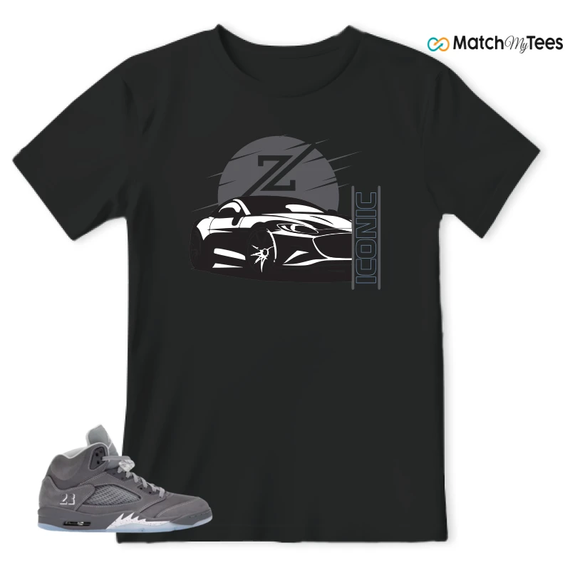 NIKE AIR JORDAN 5 WOLF GREY SNEAKER Matching Tees t-shirt