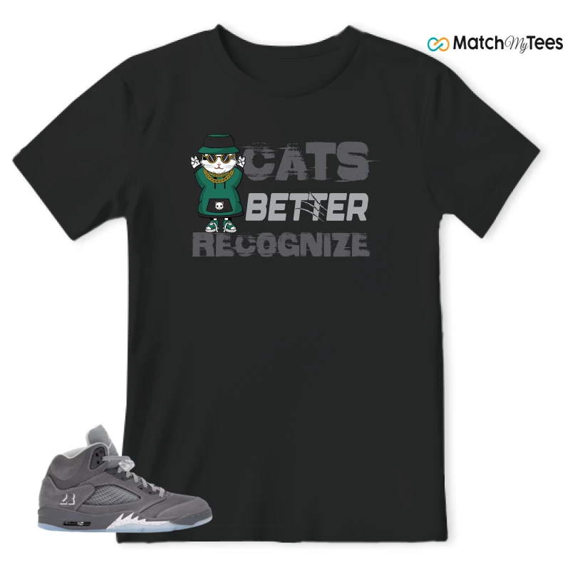 NIKE AIR JORDAN 5 WOLF GREY SNEAKER Matching Tees t-shirt