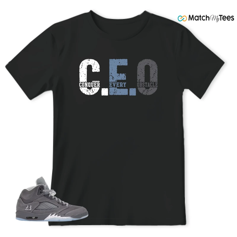 NIKE AIR JORDAN 5 WOLF GREY SNEAKER Matching Tees t-shirt