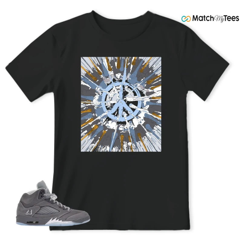 NIKE AIR JORDAN 5 WOLF GREY SNEAKER Matching Tees t-shirt