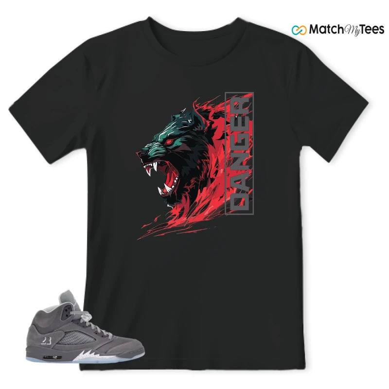 NIKE AIR JORDAN 5 WOLF GREY SNEAKER Matching Tees t-shirt