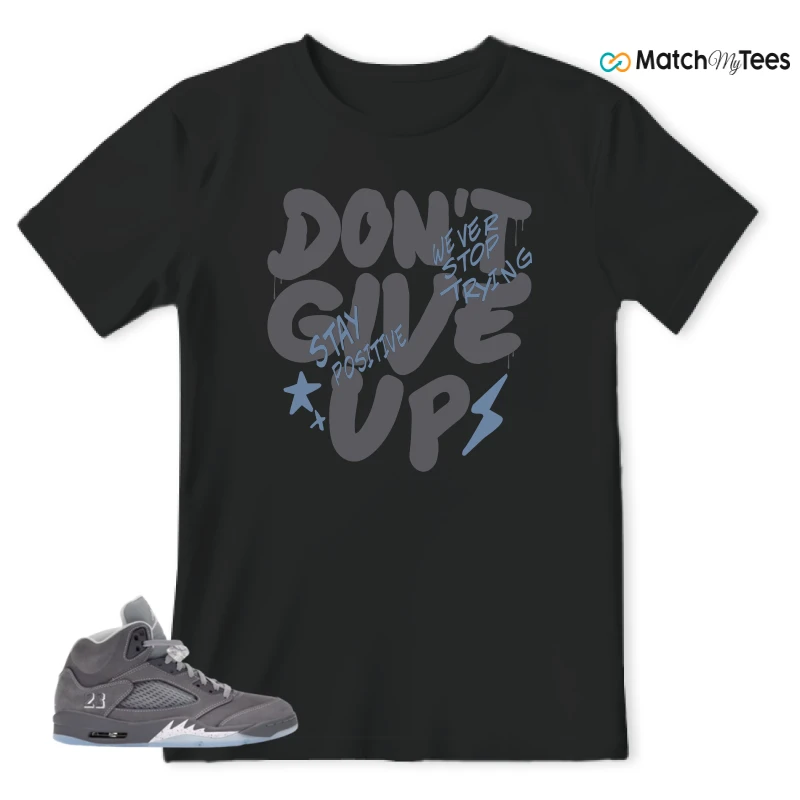 NIKE AIR JORDAN 5 WOLF GREY SNEAKER Matching Tees t-shirt