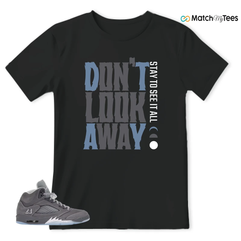 NIKE AIR JORDAN 5 WOLF GREY SNEAKER Matching Tees t-shirt