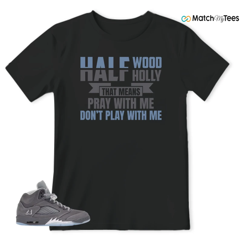 NIKE AIR JORDAN 5 WOLF GREY SNEAKER Matching Tees t-shirt