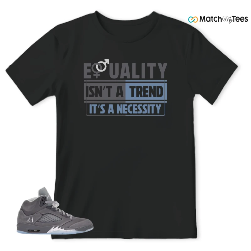 NIKE AIR JORDAN 5 WOLF GREY SNEAKER Matching Tees t-shirt