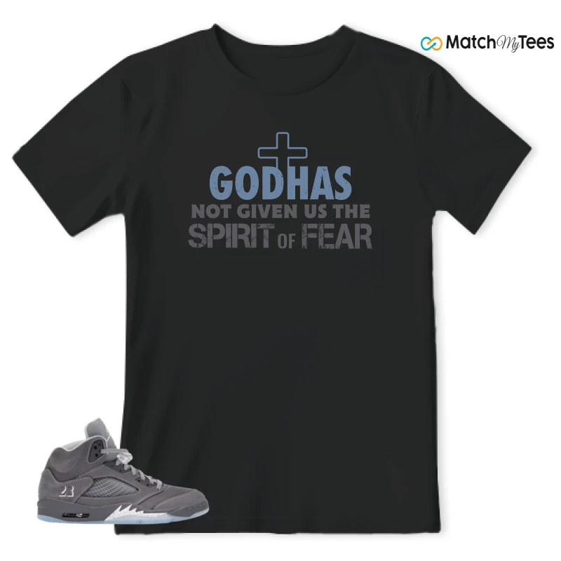 NIKE AIR JORDAN 5 WOLF GREY SNEAKER Matching Tees t-shirt