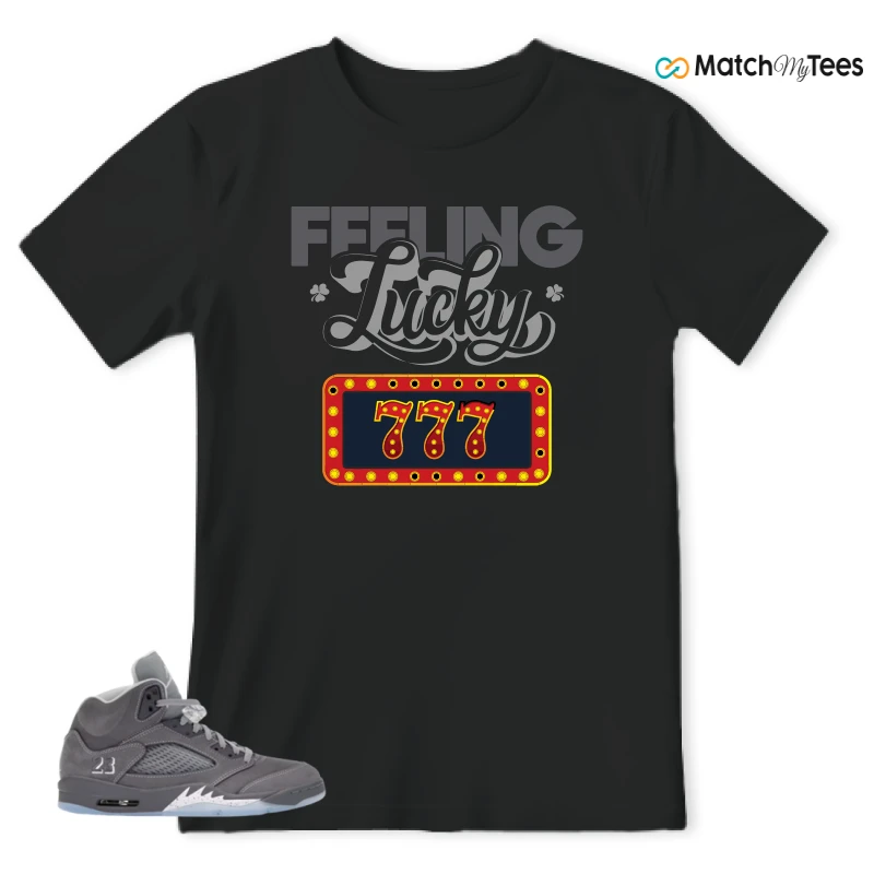 NIKE AIR JORDAN 5 WOLF GREY SNEAKER Matching Tees t-shirt