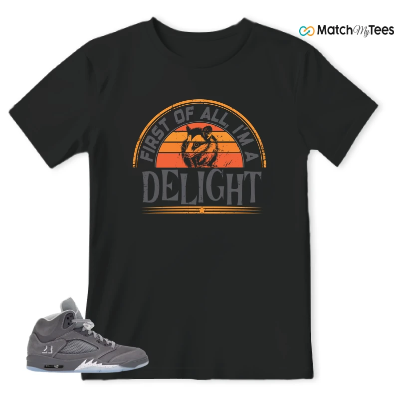 NIKE AIR JORDAN 5 WOLF GREY SNEAKER Matching Tees t-shirt