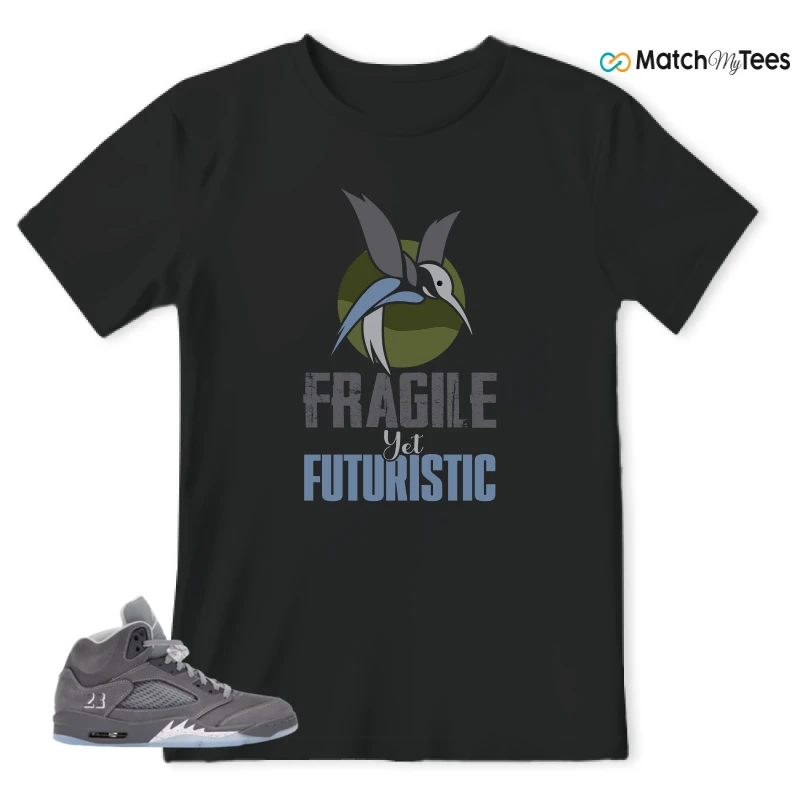 NIKE AIR JORDAN 5 WOLF GREY SNEAKER Matching Tees t-shirt