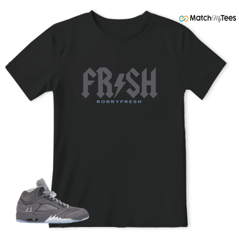 NIKE AIR JORDAN 5 WOLF GREY SNEAKER Matching Tees t-shirt