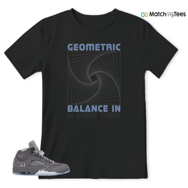 NIKE AIR JORDAN 5 WOLF GREY SNEAKER Matching Tees t-shirt