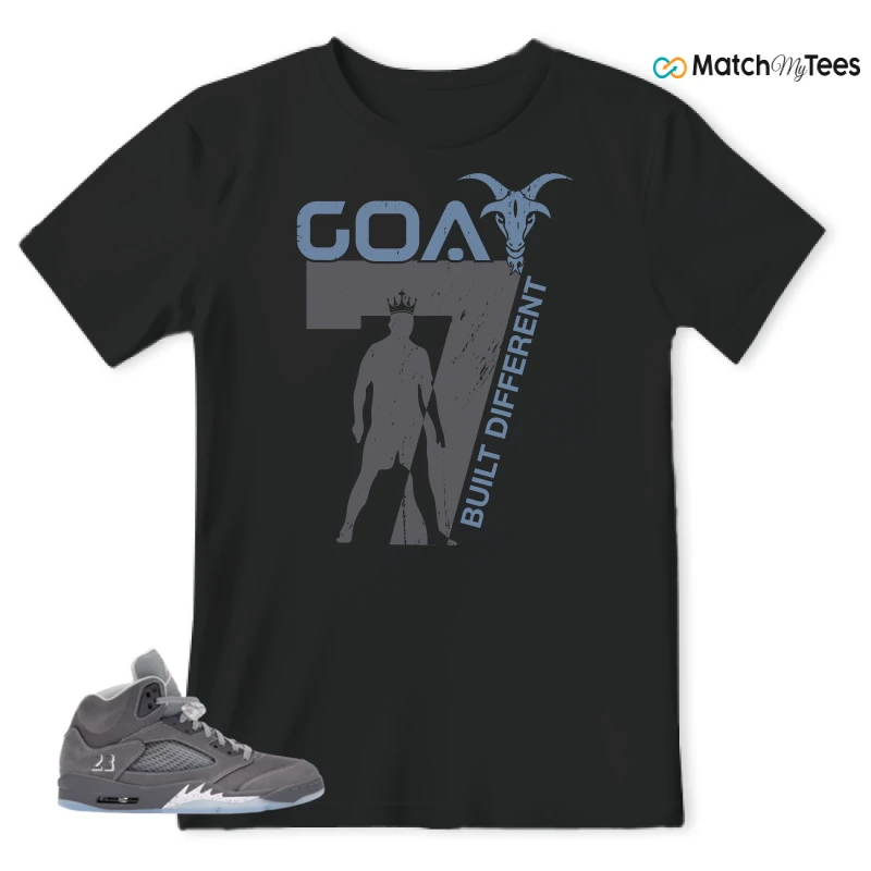 NIKE AIR JORDAN 5 WOLF GREY SNEAKER Matching Tees t-shirt