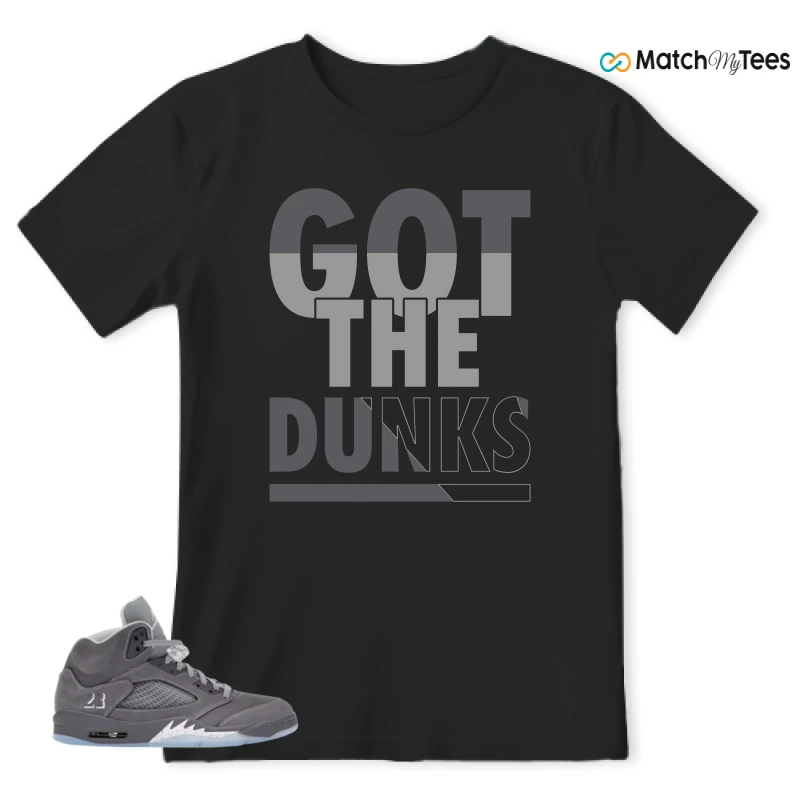 NIKE AIR JORDAN 5 WOLF GREY SNEAKER Matching Tees t-shirt