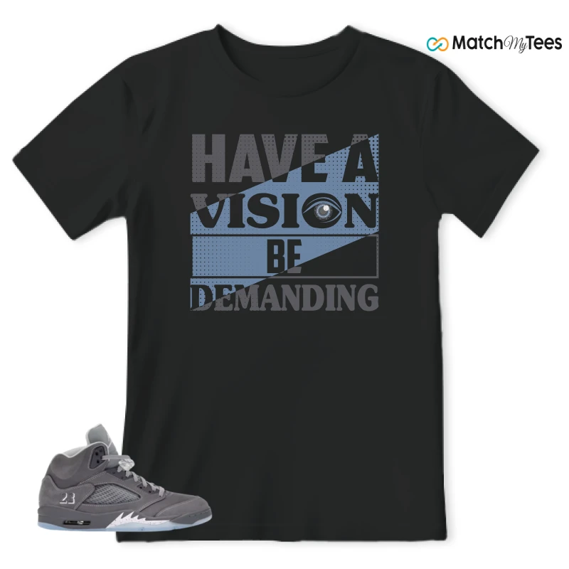 NIKE AIR JORDAN 5 WOLF GREY SNEAKER Matching Tees t-shirt