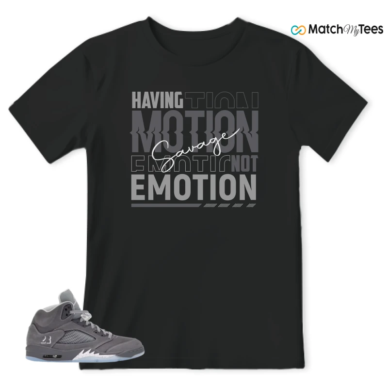 NIKE AIR JORDAN 5 WOLF GREY SNEAKER Matching Tees t-shirt