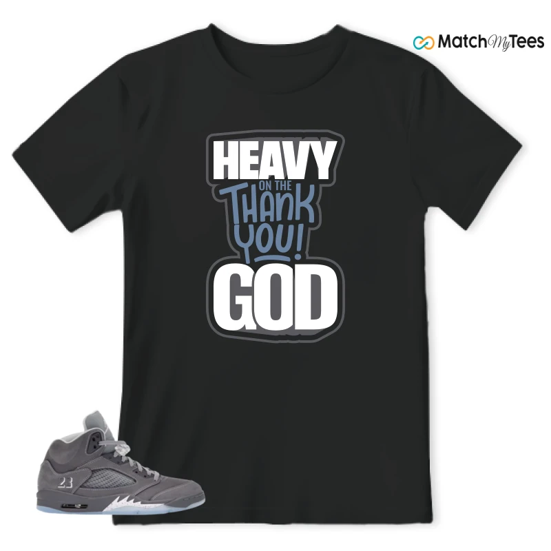 NIKE AIR JORDAN 5 WOLF GREY SNEAKER Matching Tees t-shirt