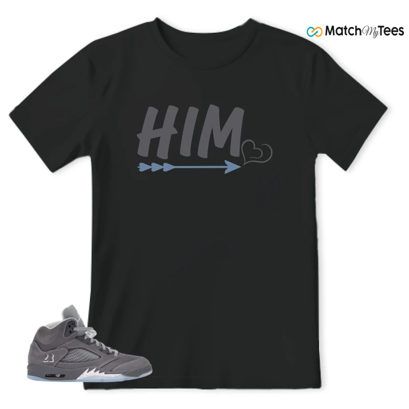 NIKE AIR JORDAN 5 WOLF GREY SNEAKER Matching Tees t-shirt