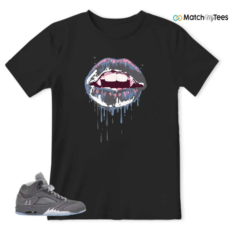 NIKE AIR JORDAN 5 WOLF GREY SNEAKER Matching Tees t-shirt