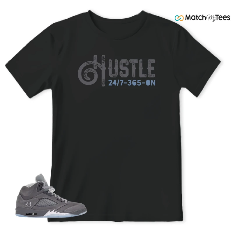 NIKE AIR JORDAN 5 WOLF GREY SNEAKER Matching Tees t-shirt