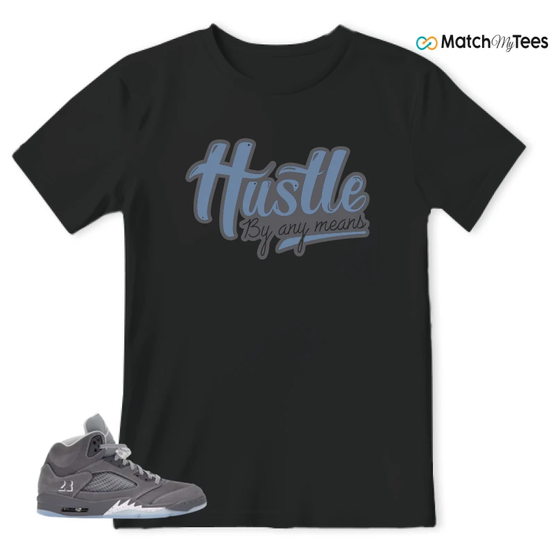 NIKE AIR JORDAN 5 WOLF GREY SNEAKER Matching Tees t-shirt