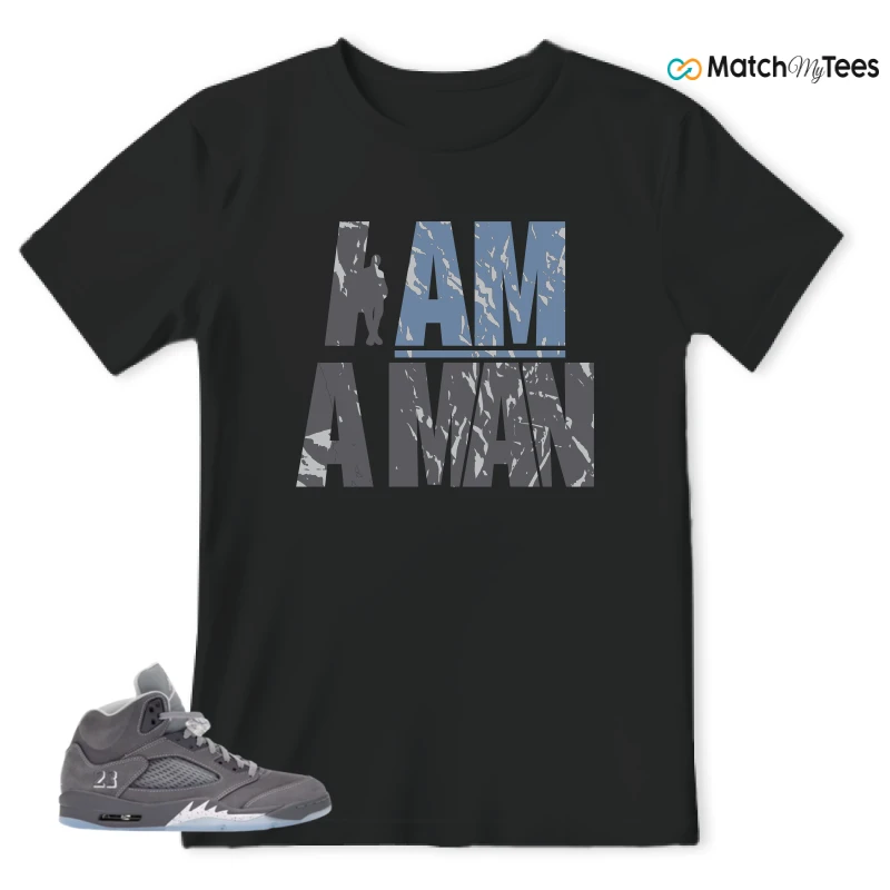 NIKE AIR JORDAN 5 WOLF GREY SNEAKER Matching Tees t-shirt