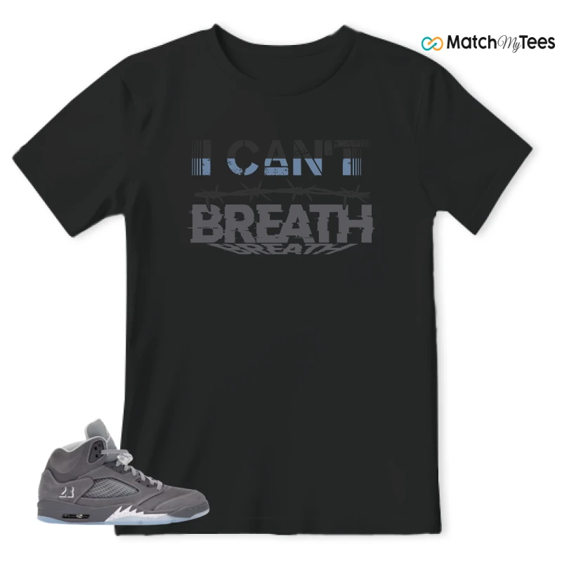 NIKE AIR JORDAN 5 WOLF GREY SNEAKER Matching Tees t-shirt