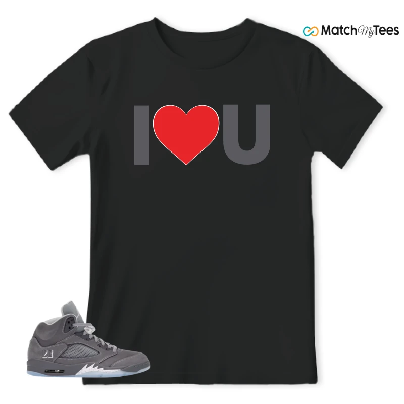 NIKE AIR JORDAN 5 WOLF GREY SNEAKER Matching Tees t-shirt