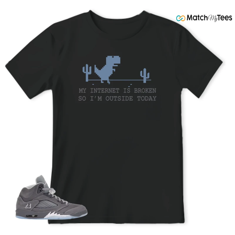 NIKE AIR JORDAN 5 WOLF GREY SNEAKER Matching Tees t-shirt