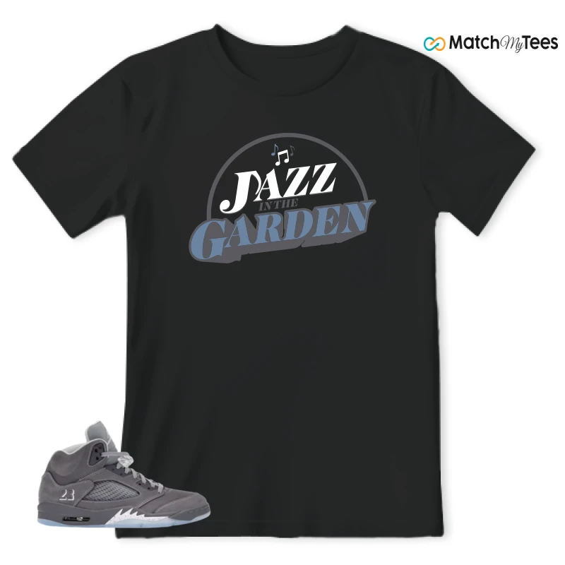 NIKE AIR JORDAN 5 WOLF GREY SNEAKER Matching Tees t-shirt