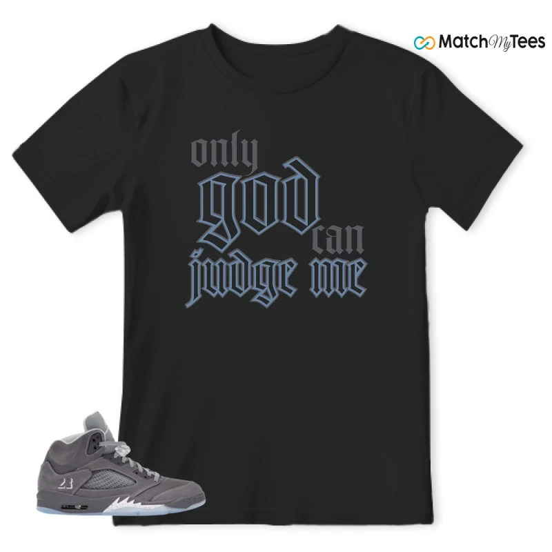NIKE AIR JORDAN 5 WOLF GREY SNEAKER Matching Tees t-shirt