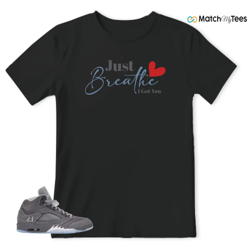 NIKE AIR JORDAN 5 WOLF GREY SNEAKER Matching Tees t-shirt